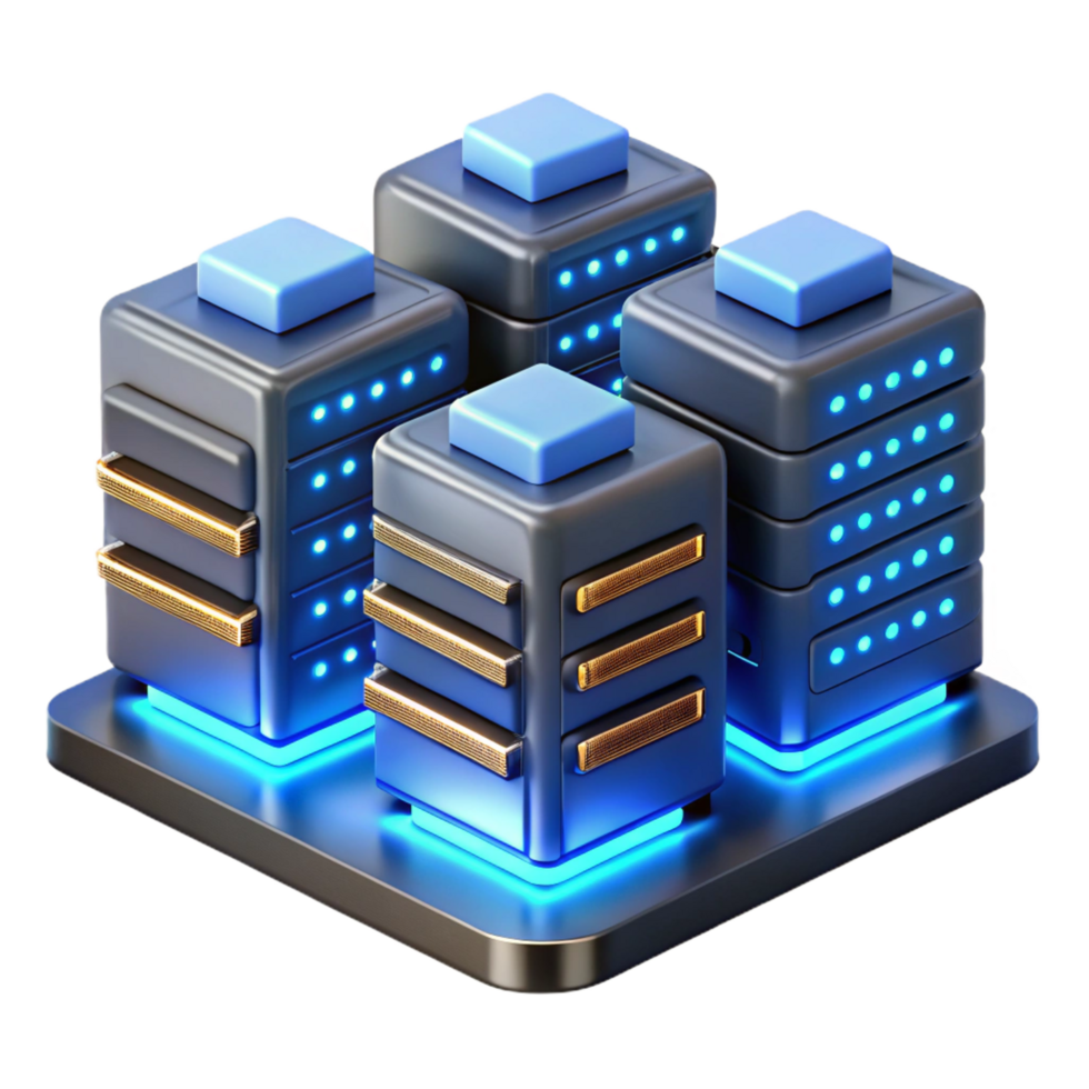 rare nordic A server room, rows of servers blinking with activity, illuminated by the cool blue light of their LEDs, rendered in a technical, photorealistic style fine detail png