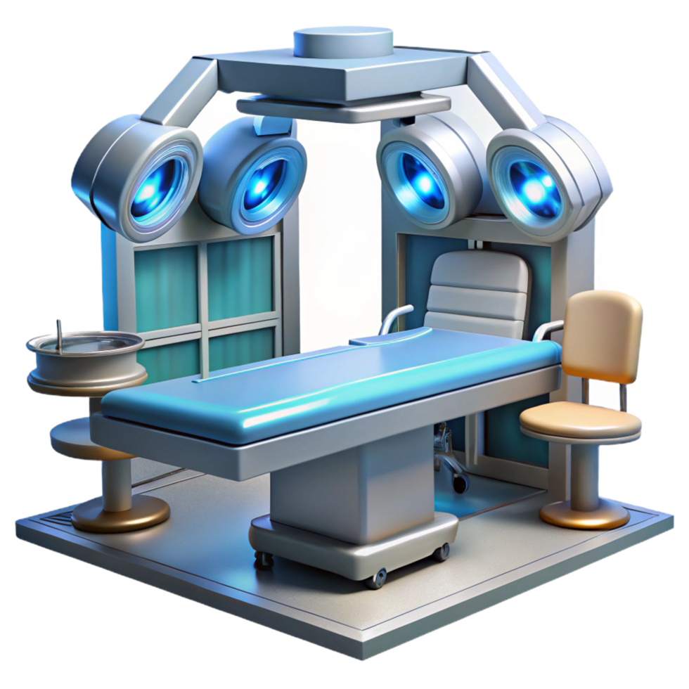 wonderful avant garde A futuristic hospital operating room, sterile lighting, photorealistic, concept art, 8K png