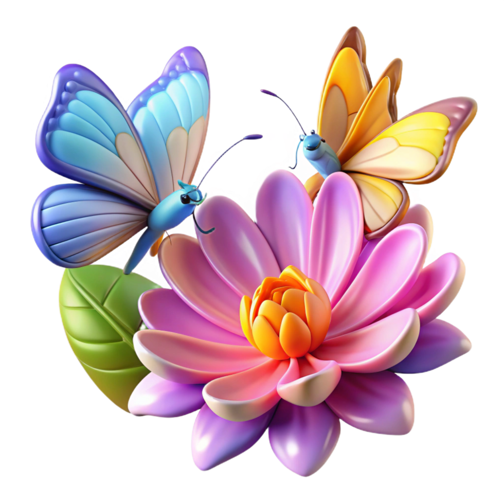 impressive mysterious abstract A group of butterflies fluttering around a flower, vibrant colors, dynamic composition, soft lighting, crisp png