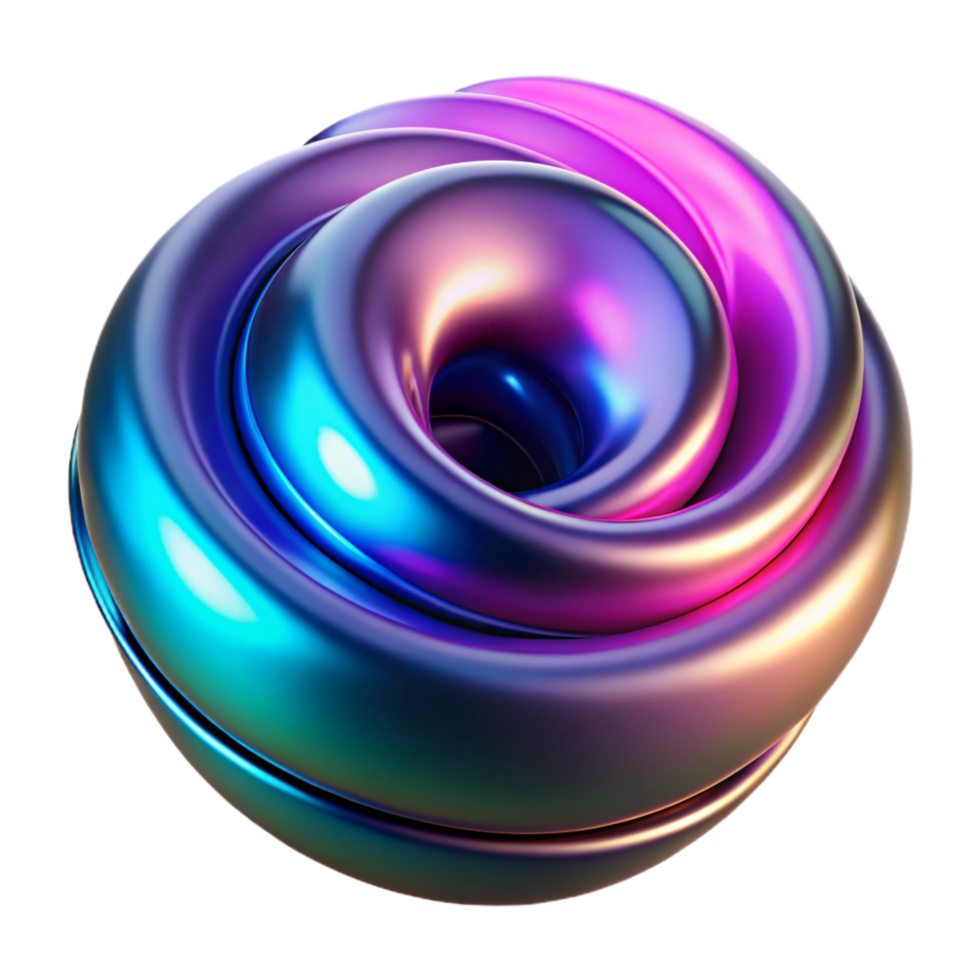 distinctive avant garde A swirling vortex of iridescent oil slick colors on a black canvas, illuminated by a single, focused beam of neon pink light. Highly polished, hyperrealistic render crisp png