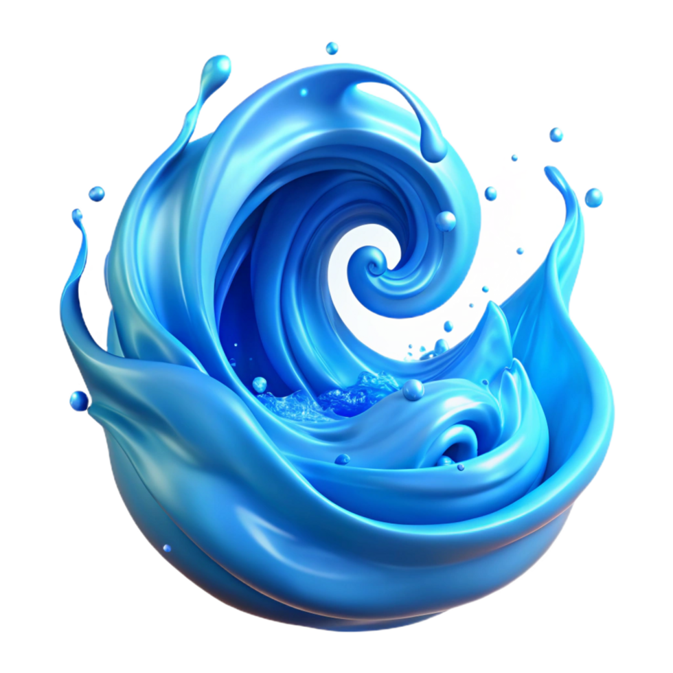 mesmerizing memorable A powerful elemental spirit made of swirling water, vibrant blue lighting, dynamic and ethereal style png