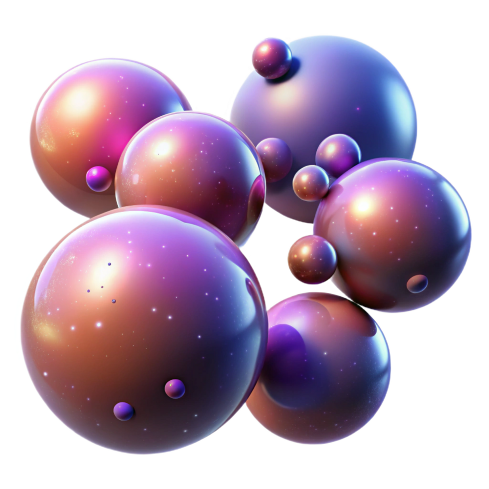notable surreal A field of glowing orbs floating in space, each with a unique color and intensity, creating a sense of wonder and mystery expertly shot png