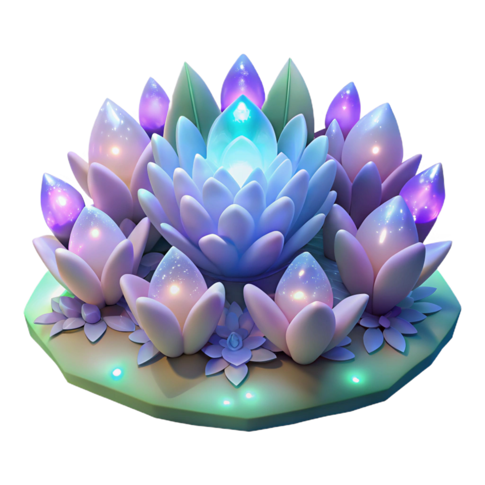 spectacular romantic elegant A field of blooming, crystalline flowers, emitting a soft, otherworldly glow, with soft, diffuse lighting, in a fantasy style top tier png