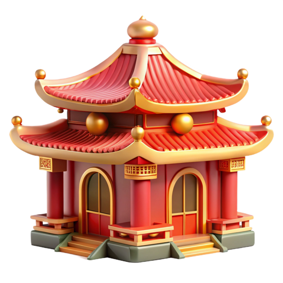 standout bohemian A traditional Chinese temple, ornate red and gold details, serene and spiritual style, soft lighting elite png