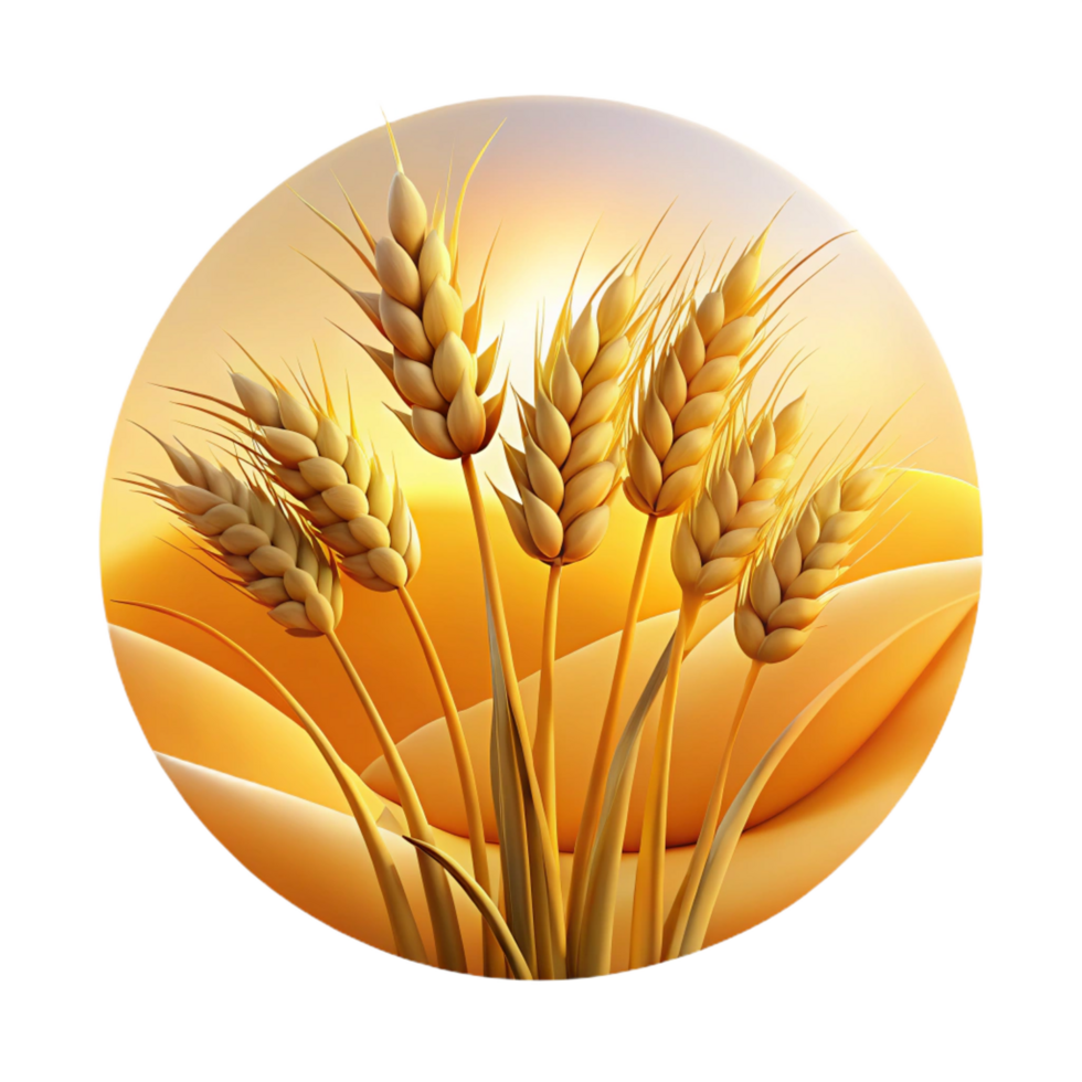 distinctive elegant A field of wheat swaying in the wind, golden hour lighting, peaceful and serene style gallery standard png