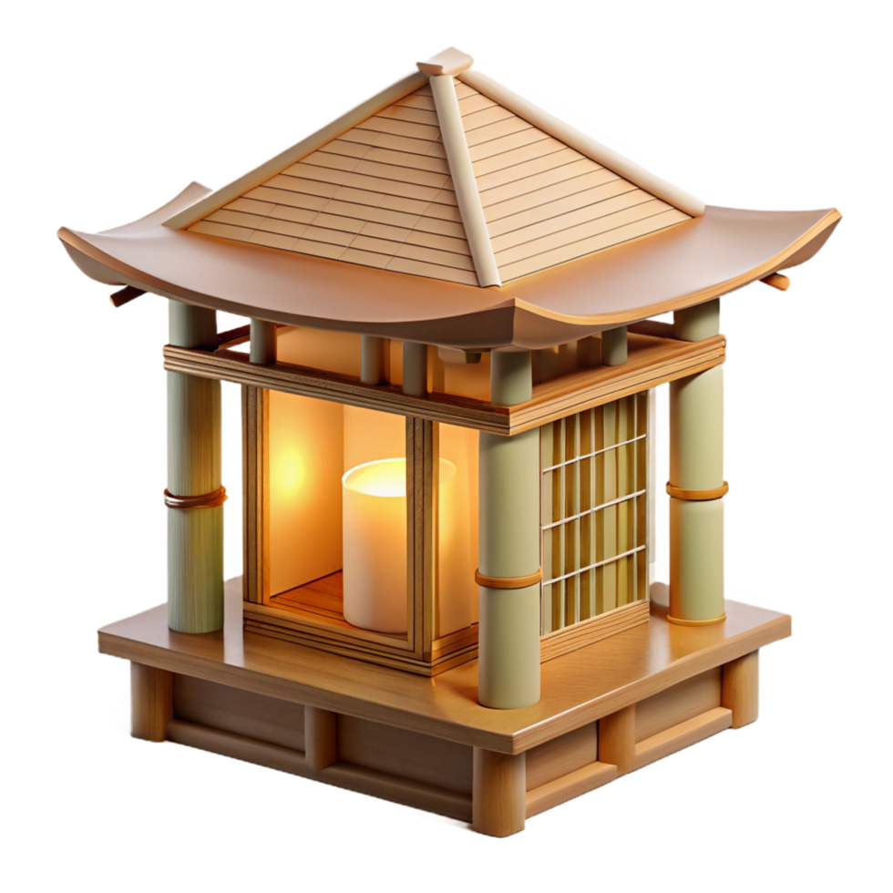 immaculate energetic mid century A minimalist Japanese tea house made of bamboo and rice paper, soft diffused light, zen style 8K png