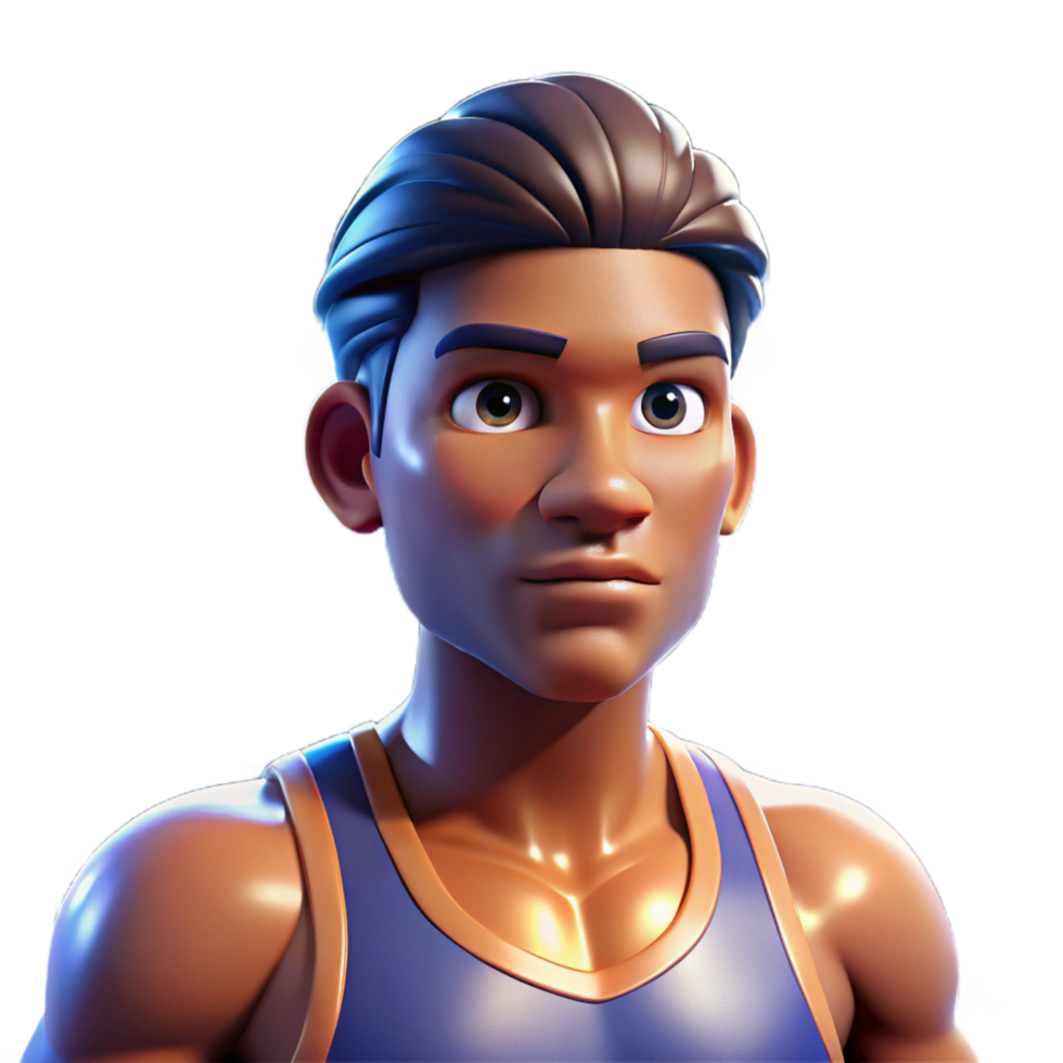 breathtaking retro Portrait of a determined athlete with sweat dripping down their face, a focused gaze, and a powerful stance, lit by bright stadium lights, in a sports photography style premium png