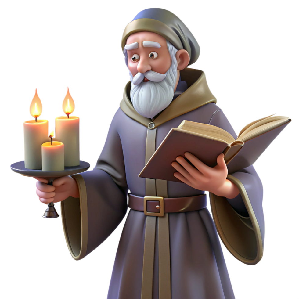 hypnotic whimsical art deco A wise old wizard casting a spell from a dusty spellbook, candlelight, Renaissance style high resolution png
