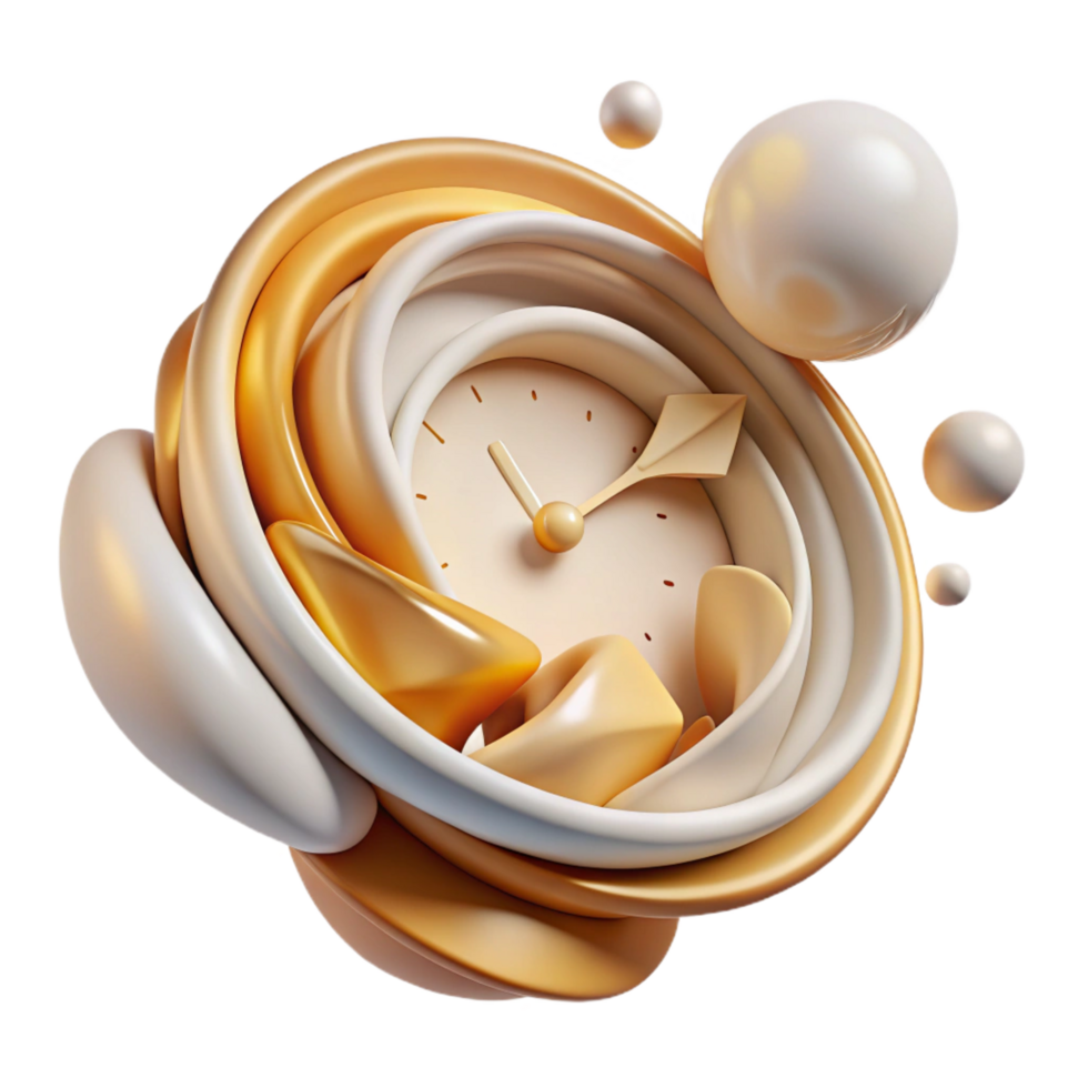 unparalleled art deco An abstract representation of time, using fragmented clocks and swirling sand, dramatically lit flawless png