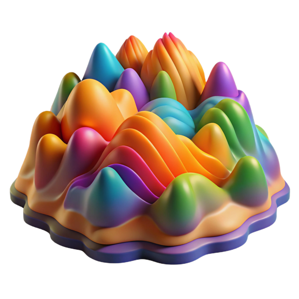 ethereal extraordinary A field of colorful, textured brushstrokes forming an abstract landscape, illuminated by a warm, diffuse light, impressionistic style precision png