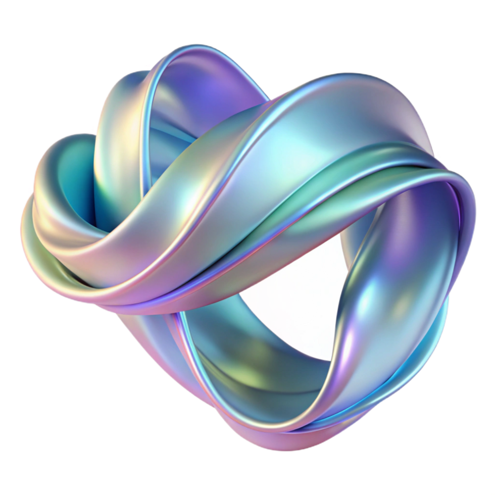 dramatic dramatic A flowing, ribbon like form, made of iridescent, shimmering material, with a soft, ethereal glow, in an Art Deco style flawless png