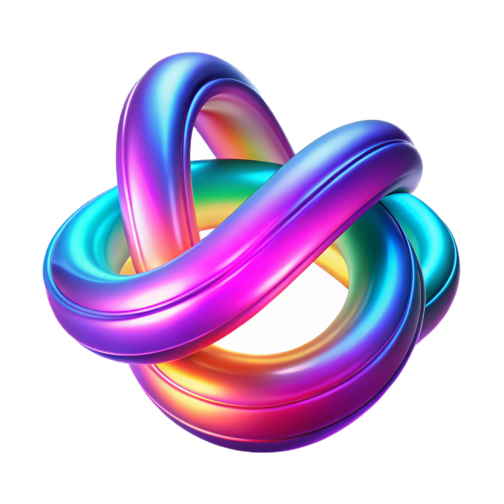 vibrant harmonious modern A dynamic composition of intersecting light trails in vibrant neon colors, with a dark, moody background and transparent background studio quality png