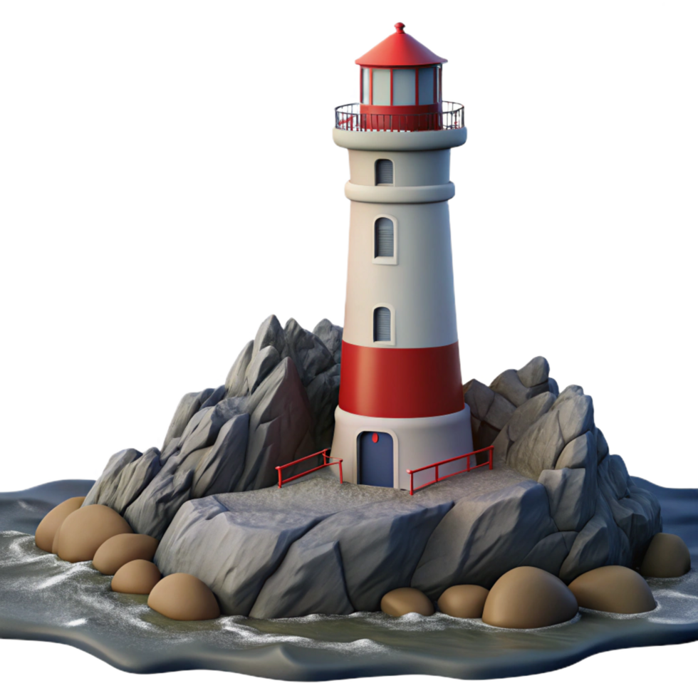 passionate breathtaking A solitary lighthouse on a rocky coastline, stormy seas, dramatic lighting, sense of isolation and resilience, realistic style top tier png