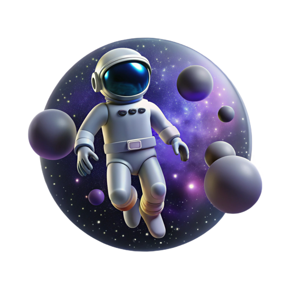 calm fascinating A lone figure in a spacesuit floating in the vast emptiness of space, surrounded by distant stars and nebulae, cosmic horror style, dark and atmospheric lighting 4K png