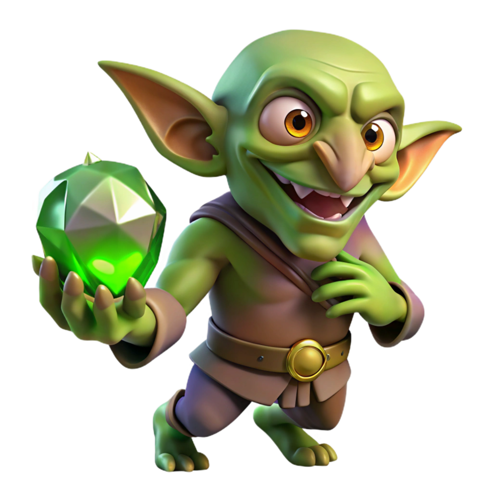 quintessential elegant A mischievous goblin stealing a jewel, dimly lit, fantasy art style exclusive png