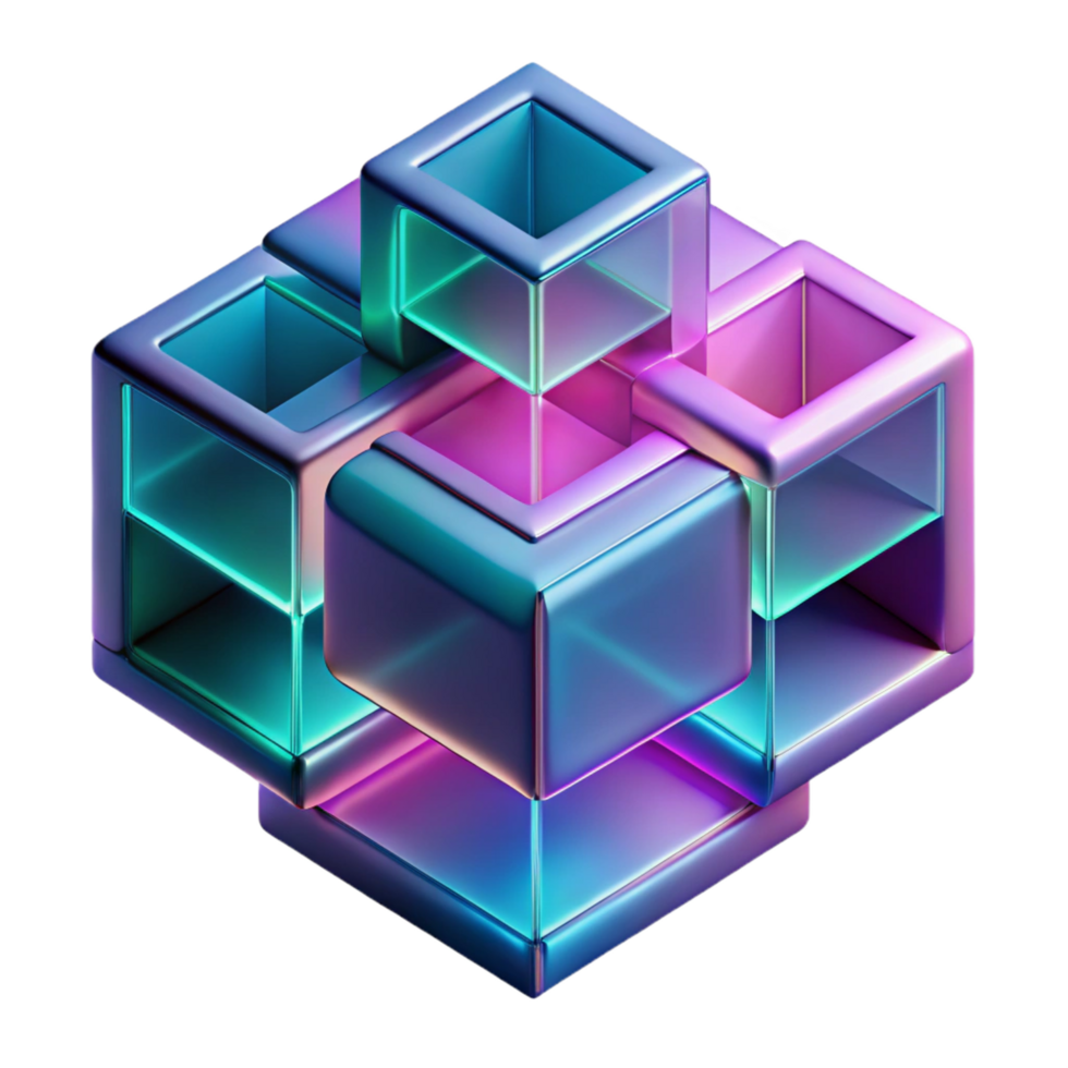 inspired bohemian A dynamic composition of overlapping, translucent planes, in shades of deep teal and magenta, lit by a cool, neon light, in a Bauhaus style top tier png