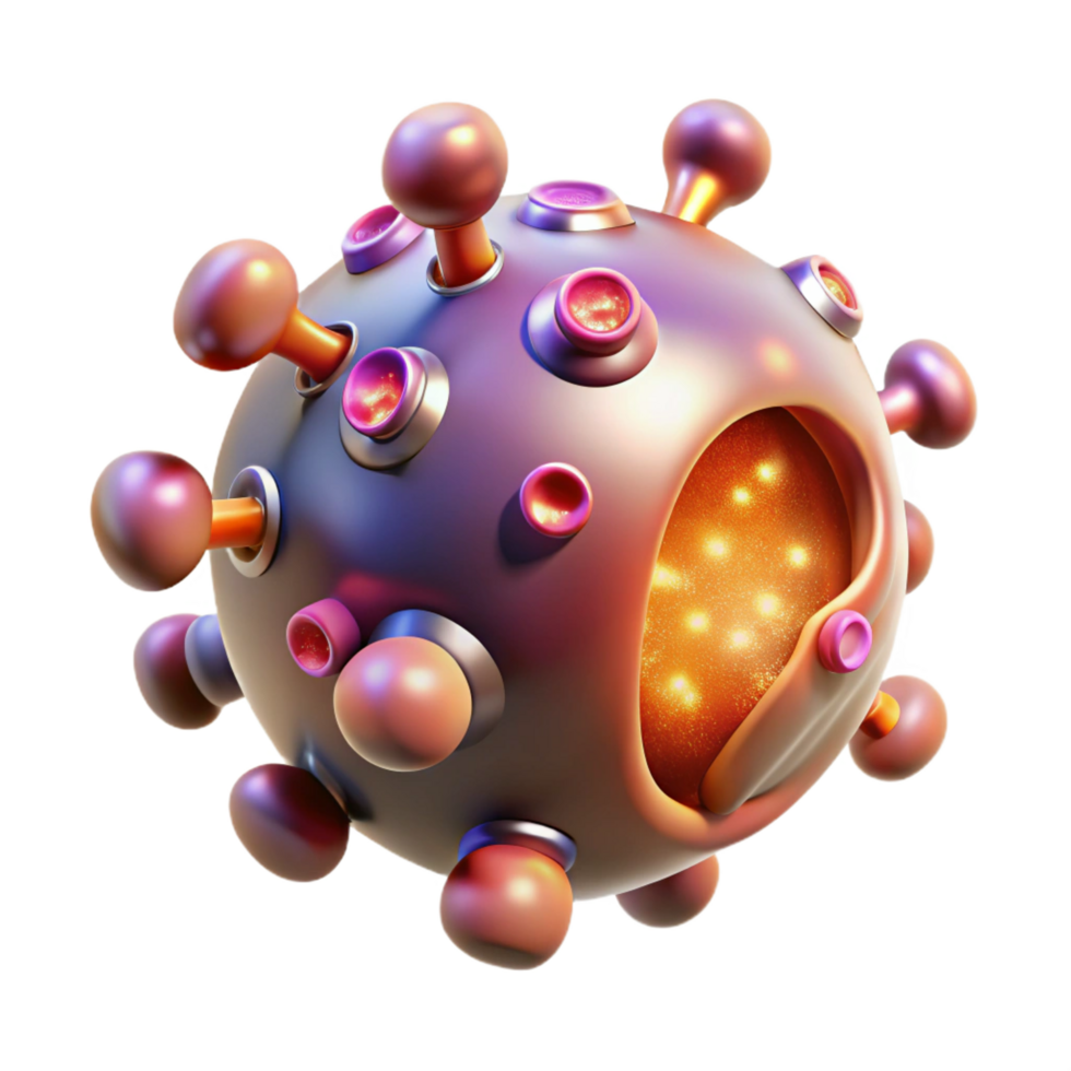 radiant distinctive A microscopic view of nanobots repairing damaged tissue, glowing particles, soft, ambient lighting, scientific visualization style png