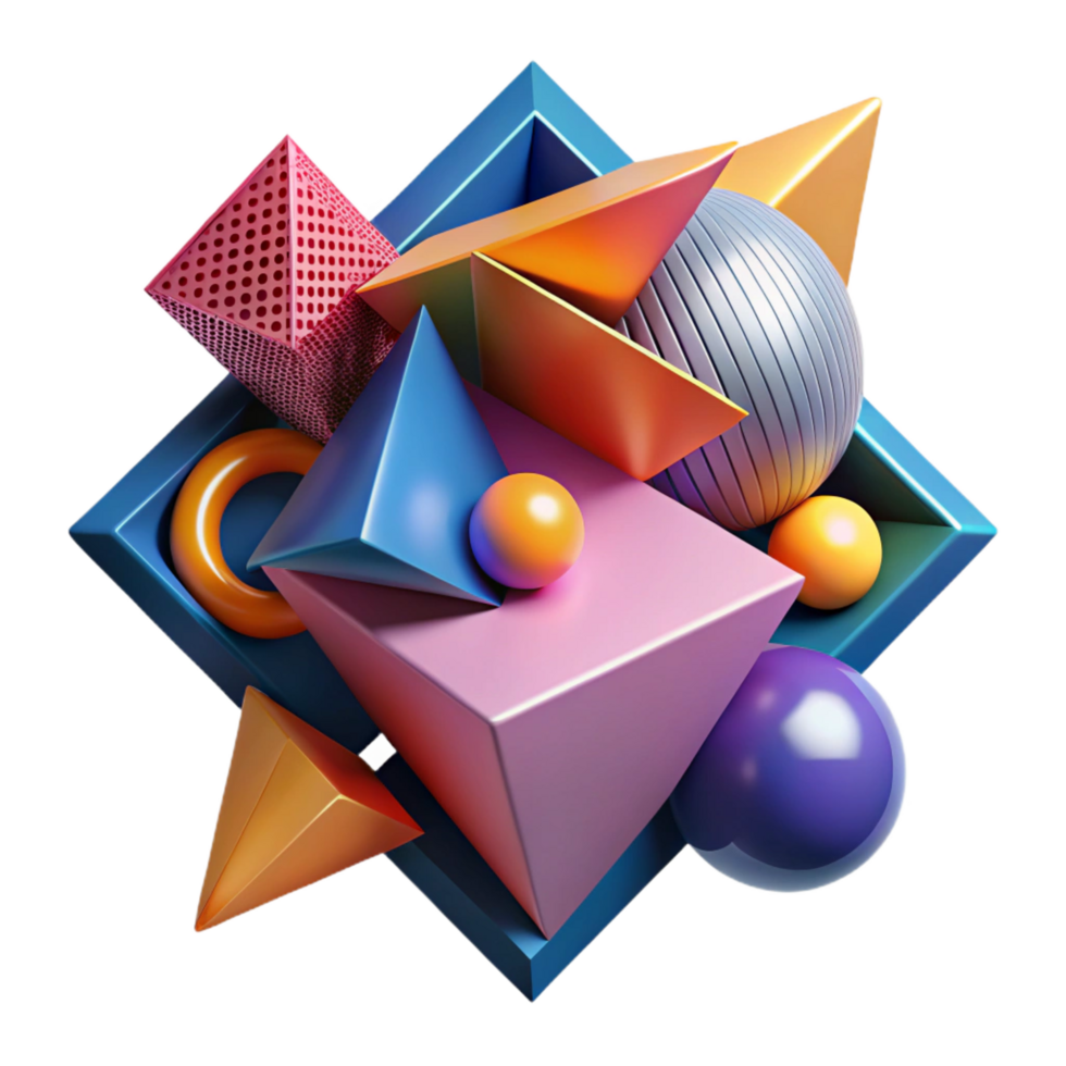 elegant passionate nordic A dynamic, abstract composition of geometric shapes, with sharp, contrasting edges and a bold, graphic style handcrafted png