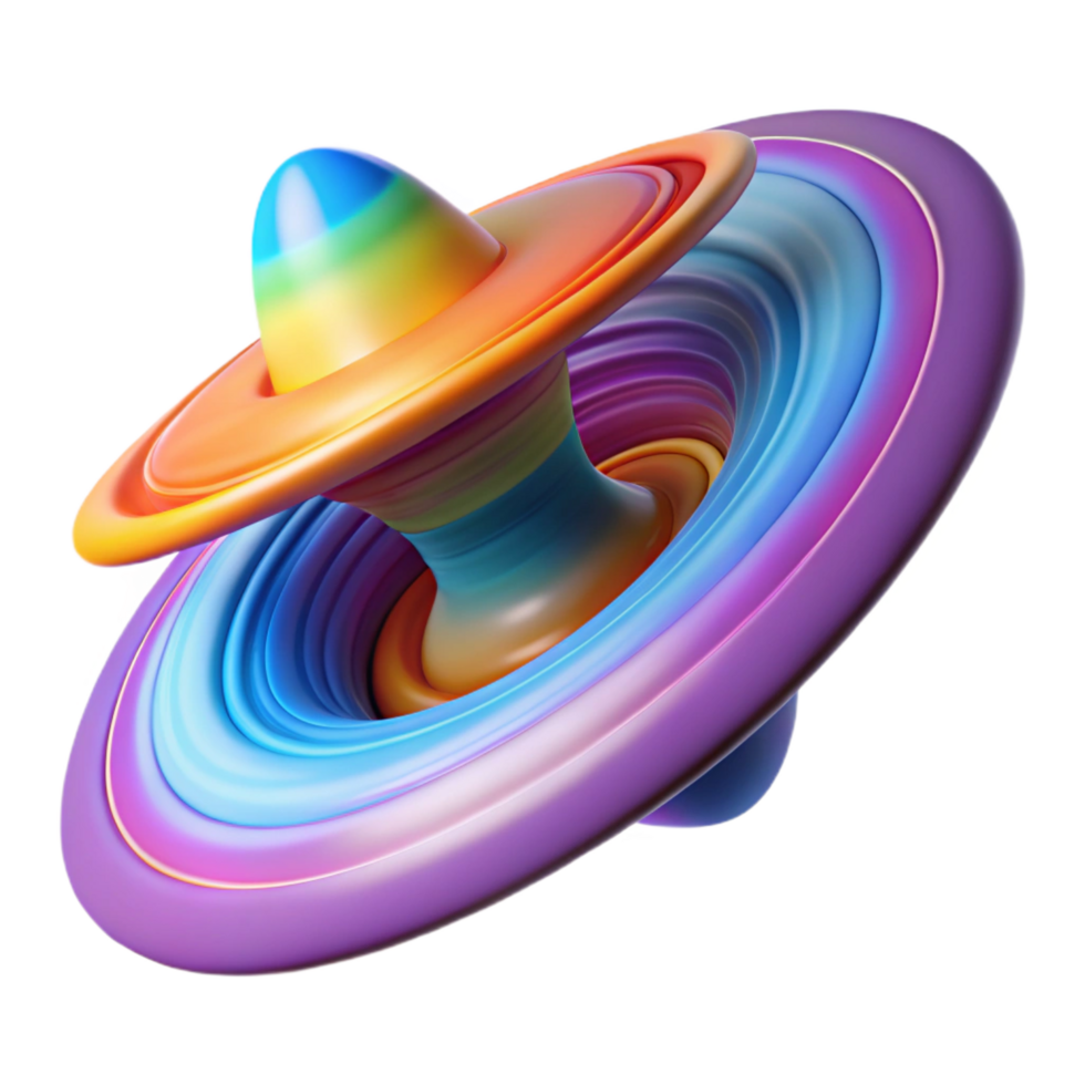 fascinating harmonious traditional A spaceship entering a wormhole, swirling colors and distortions, abstract style flawless png