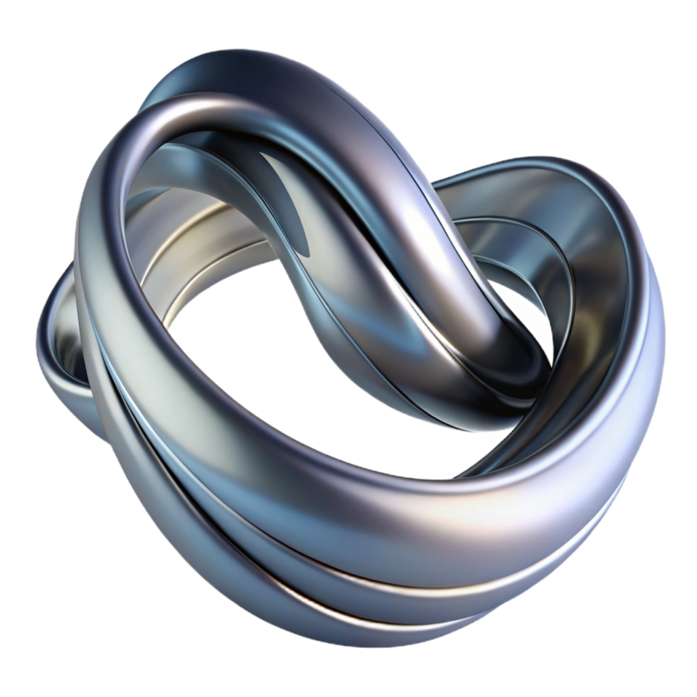 calm captivating A flowing, ribbon like form made of liquid metal, with a chrome finish, twisting and turning in a dynamic pose. Studio lighting refined png