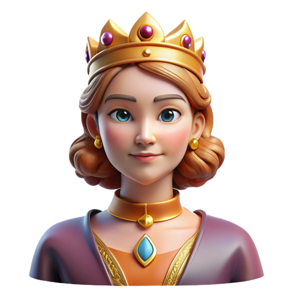 enchanting ethereal coastal Portrait of a regal queen with a crown of jewels and a commanding presence. Royal portrait lighting. Classical art style gallery standard png