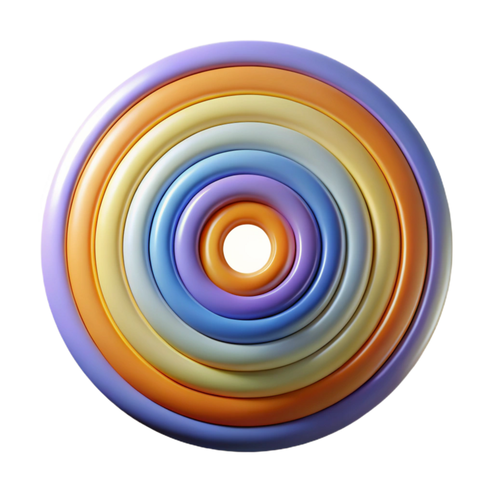 whimsical glorious A series of concentric circles radiating outwards, with varying thicknesses and colors, creating a hypnotic visual effect ultra HD png