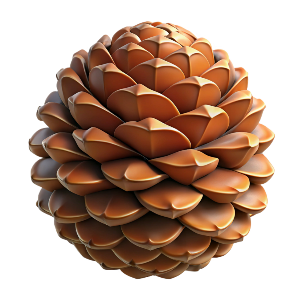 mesmerizing mysterious rustic A single, perfect pine cone, intricate scales, detailed texture, rustic and natural, studio quality png
