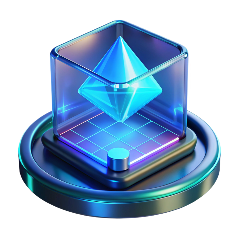 dynamic fascinating A close up of a holographic display, intricate 3D projections, cool blue lighting, futuristic style ultra HD png