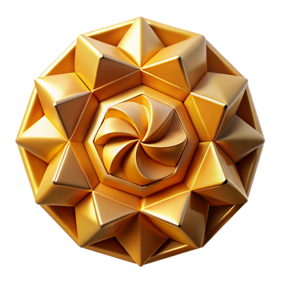 timeless abstract A field of geometric shapes shifting and rotating in a hypnotic pattern, bathed in a warm, golden light, in a minimalist, geometric style authentic png