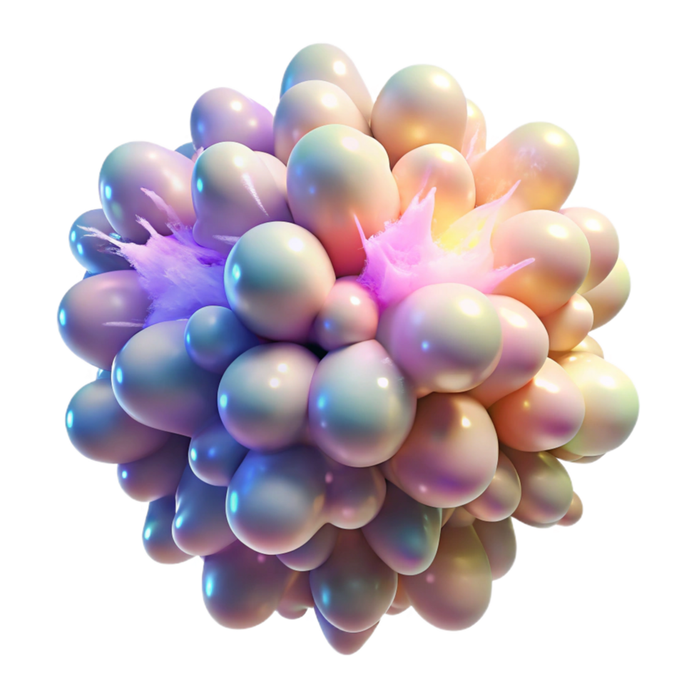 somptueux harmonieux contemporain une chaotique explosion de pastel particules, ressembler une nébuleuse, avec une subtil, nacré éclat, allumé par une diffus, ambiant lumière, dans une surréaliste style studio qualité png