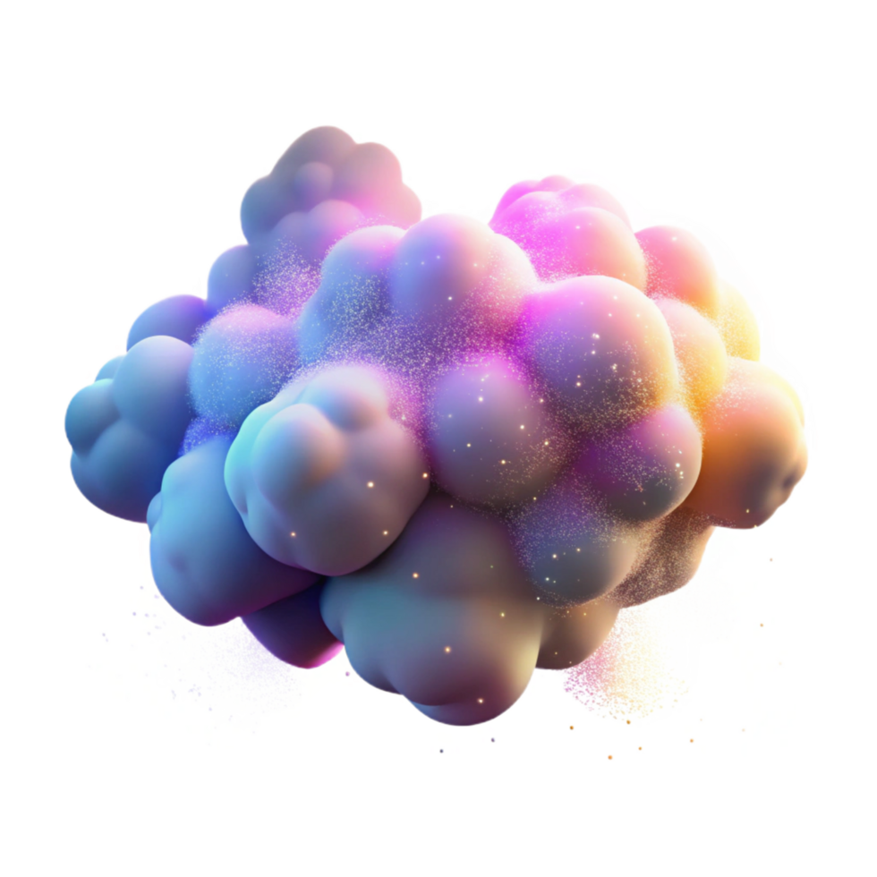 intense pristine A cloud of colorful dust particles suspended in the air, illuminated by a beam of light, creating a ethereal and dreamy atmosphere masterfully captured png