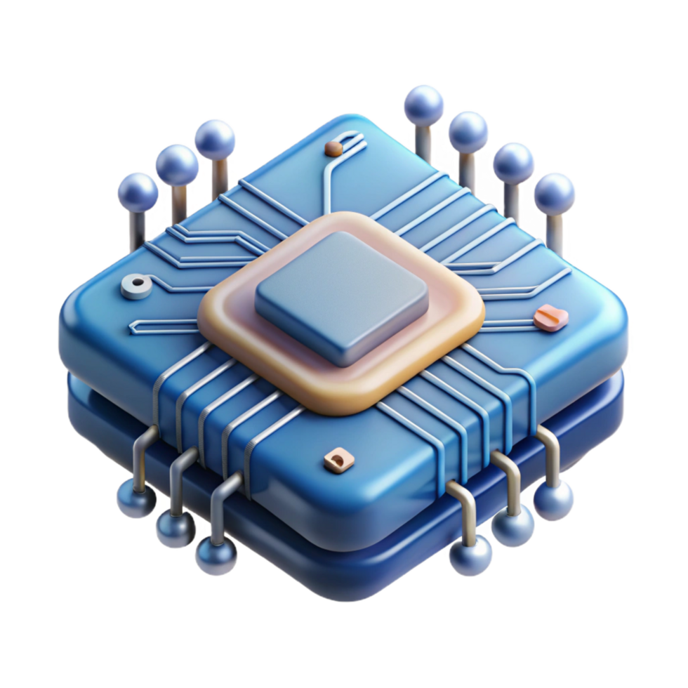 hypnotic bold industrial A close up of a microchip s surface, intricate patterns and pathways visible, lit by scanning electron microscope imagery, in a technical, detailed style 8K png