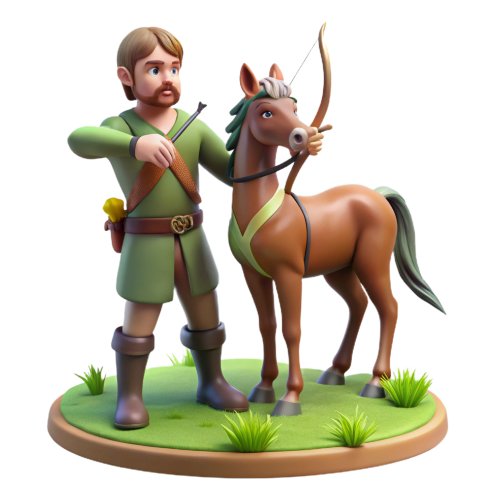 pristine coastal A wise centaur teaching a young boy archery in a forest clearing, soft, dappled light, Renaissance style, fine detail png