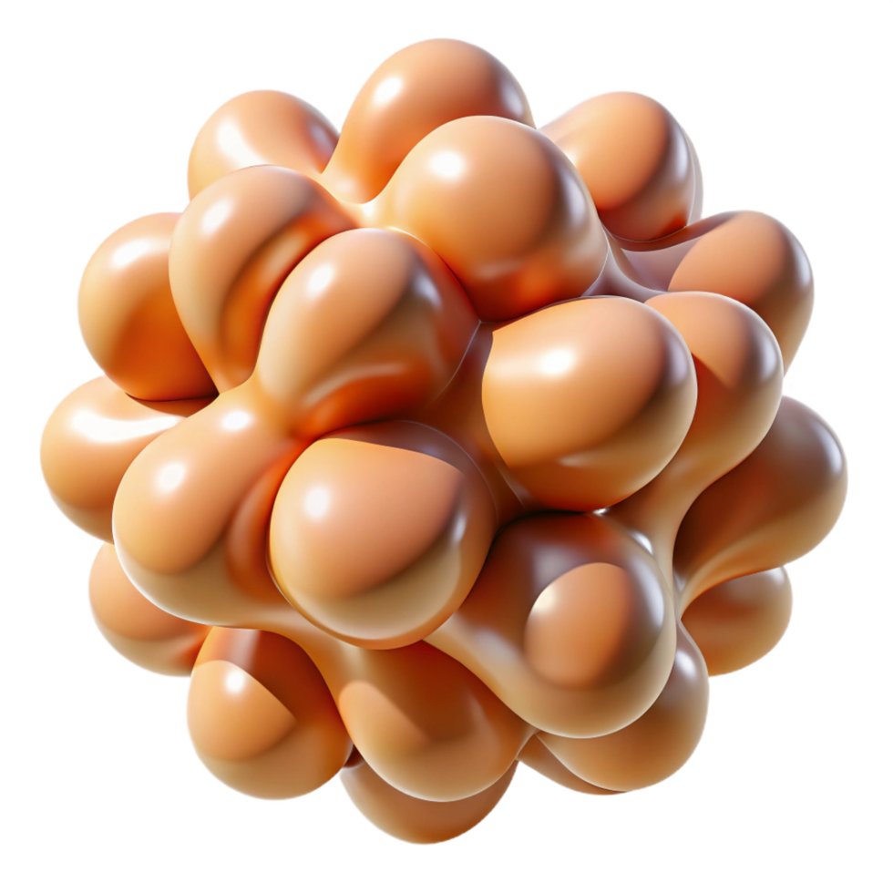 wonderful acclaimed A cluster of organic, biomorphic shapes, with a smooth, flowing texture, in a natural, organic style, illuminated by a warm, natural light png