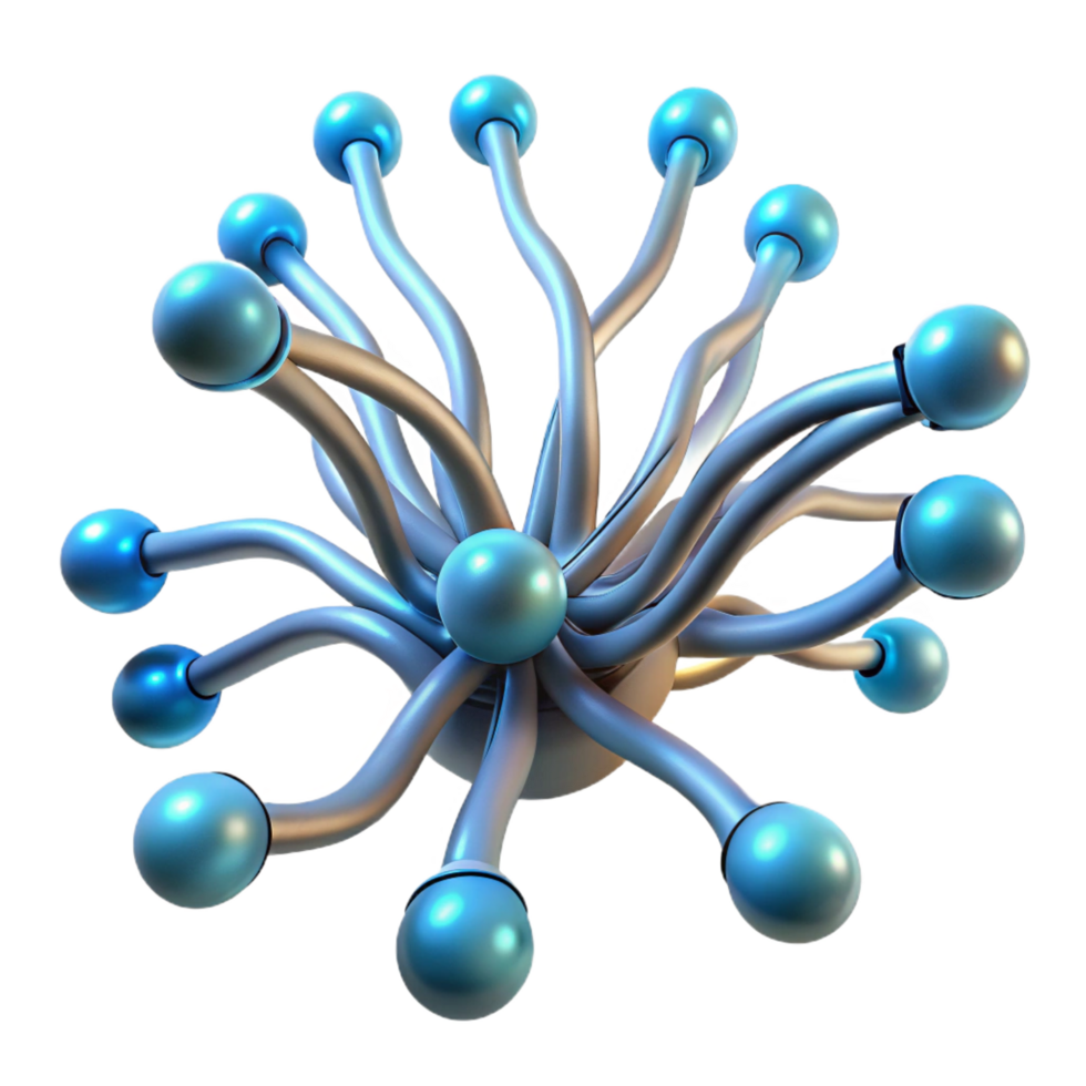 vibrant impressionist A network of pulsating, bioluminescent tendrils reaching outwards, illuminated by their own internal light elite png