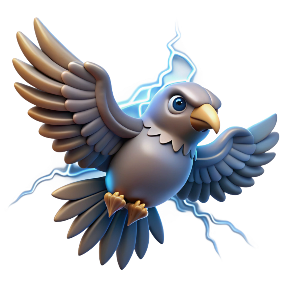 captivating mid century A powerful Thunderbird soaring through a thunderstorm, lightning illuminating its feathers, Native American art style genuine png