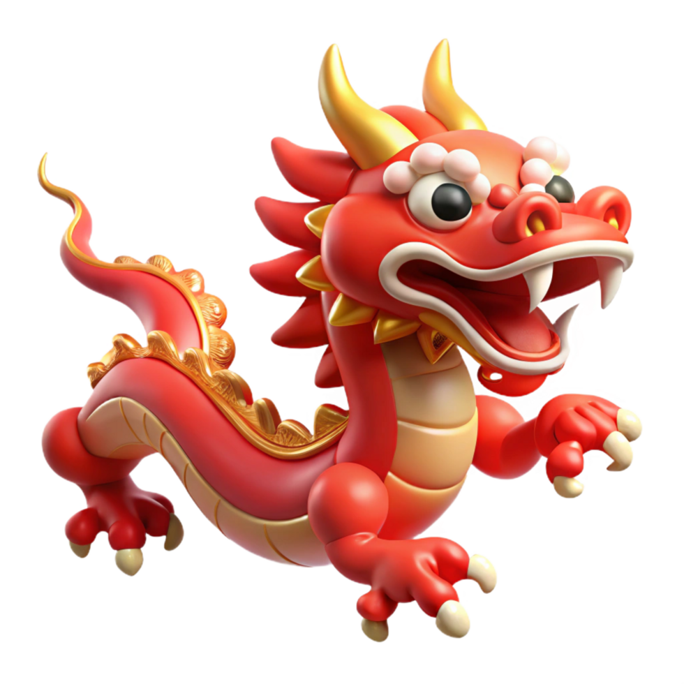 serene joyful renaissance A Chinese dragon dancing in the sky during a festival, vibrant red and gold light, Chinese mythology art style 8K png