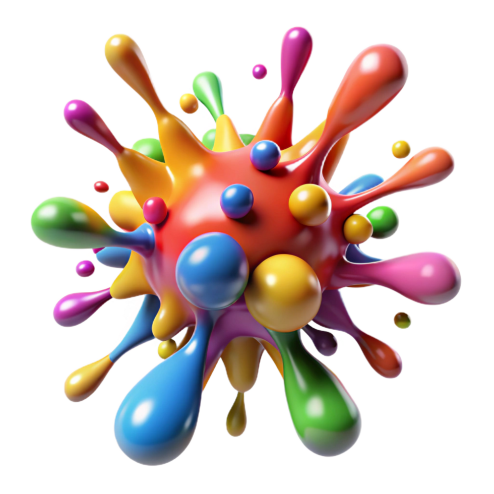 bold dramatic A chaotic explosion of paint splatters and brushstrokes, in a vibrant, abstract expressionist style 4K png