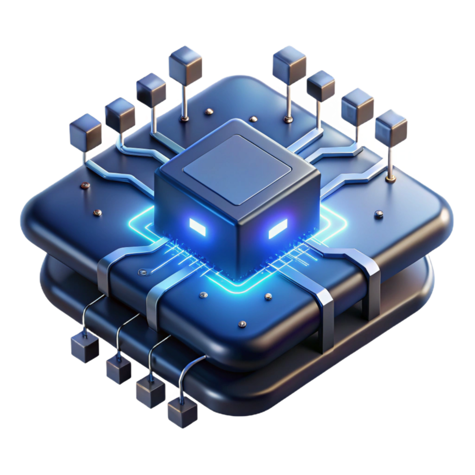 exquisite classic A single circuit board floating in a dark void, glowing with energy, intricate traces and components, abstract style 8K png