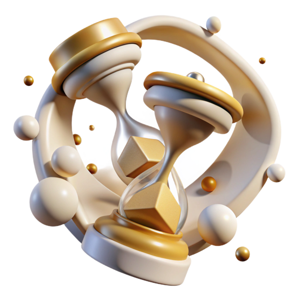 acclaimed rustic An abstract representation of time, using fragmented clocks and swirling sand, dramatically lit museum quality png