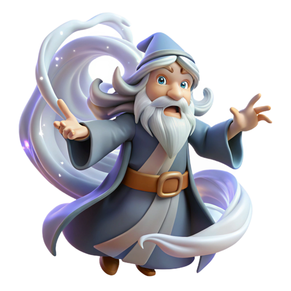 radiant nordic A wise old wizard with a flowing white beard casting a spell amidst a swirling vortex of arcane energy, dynamic lighting, in a digital painting style flawless png
