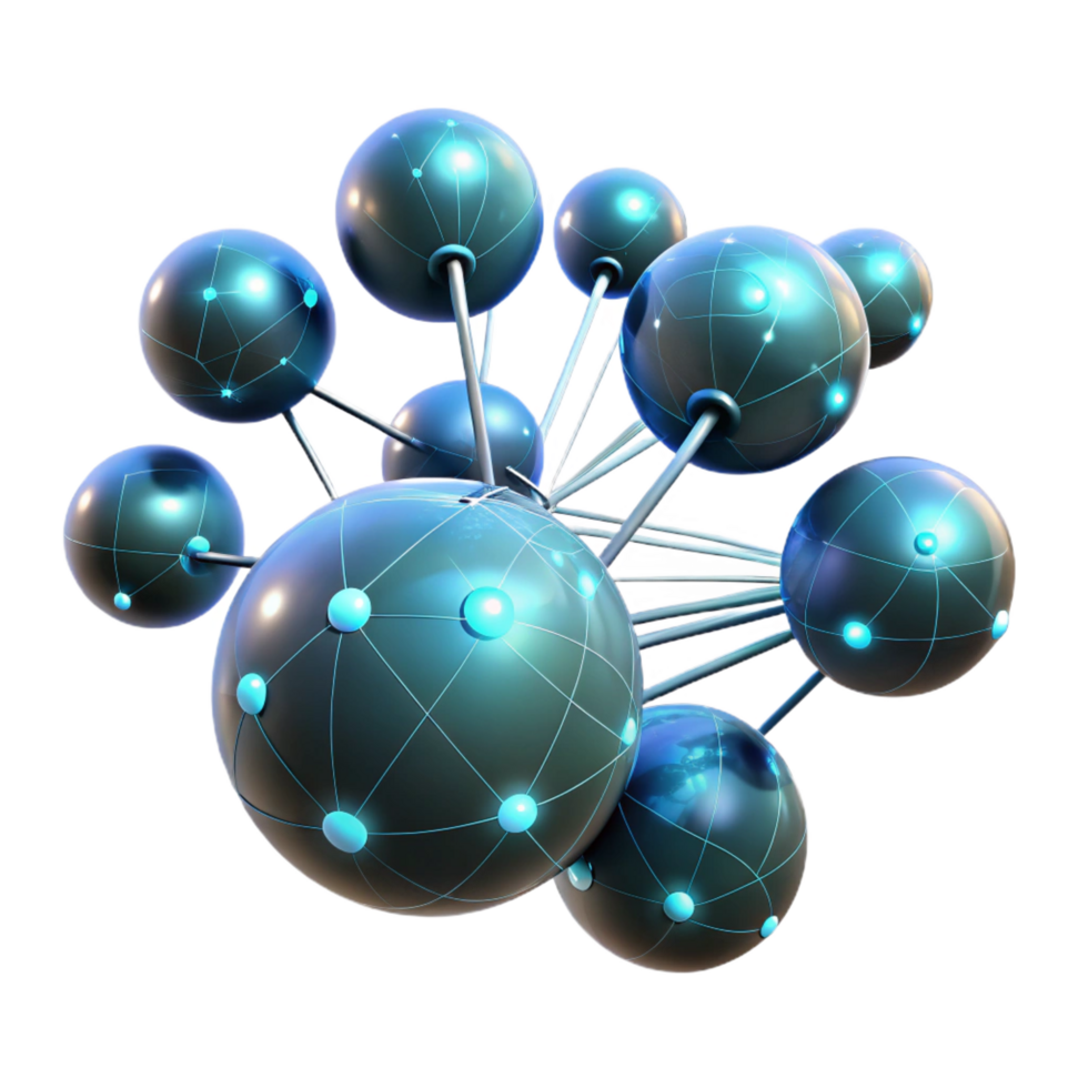serene rustic A field of pulsating, bioluminescent orbs, connected by thin, glowing filaments, with dramatic backlighting, in a sci fi style museum quality png