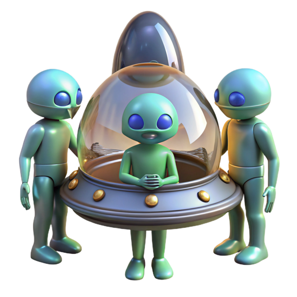 picturesque melancholic nordic A group of aliens gathered around a strange artifact, mysterious and intriguing, science fiction style 8K png