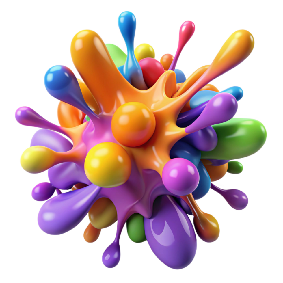 dazzling distinguished A chaotic explosion of paint splatters and brushstrokes, in a vibrant, abstract expressionist style png