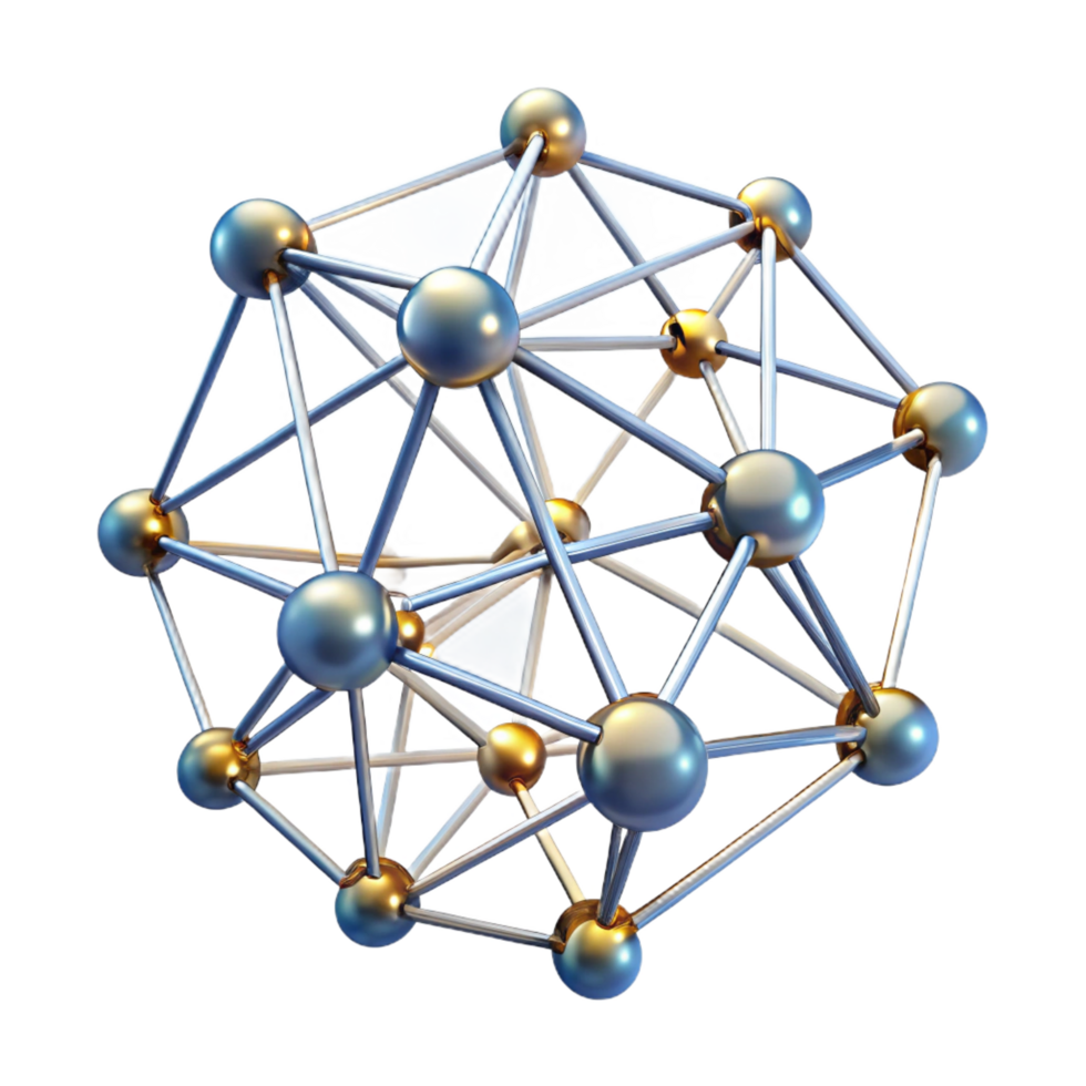 stunning surreal A complex network of interconnected lines and dots, forming a constellation like pattern, with a shimmering, ethereal glow impeccable png