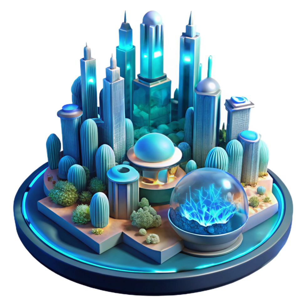 reflective picturesque A futuristic city built on the ocean floor, bioluminescent corals illuminating the underwater structures, science fiction style artisan png