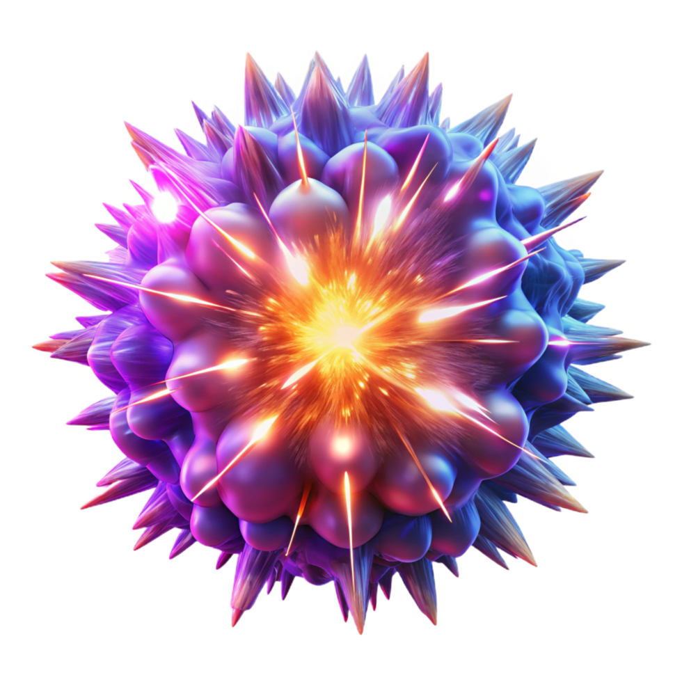 enchanting inspired A chaotic explosion of vibrant neon particles, resembling a supernova, with dramatic chiaroscuro lighting png