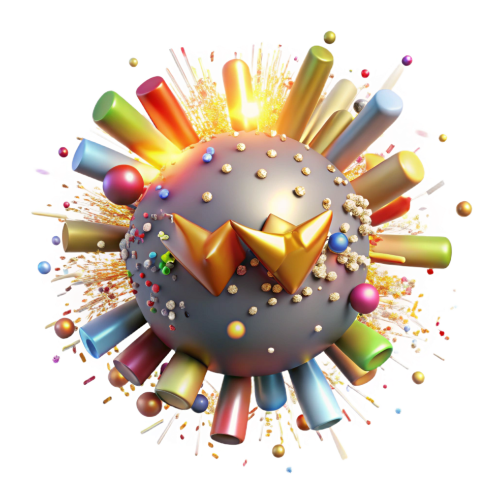 fascinating romantic vintage A chaotic explosion of glitter and confetti, illuminated by a bright, festive light source luxury png