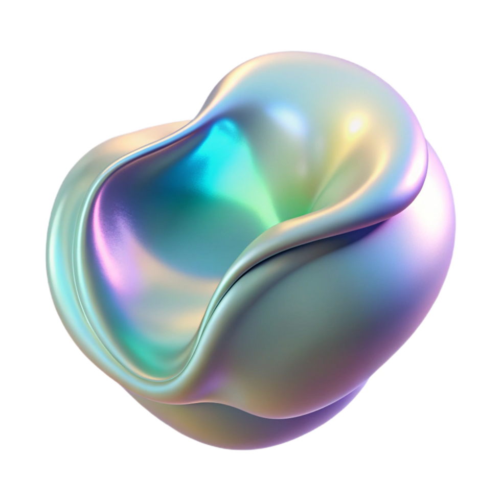 Stupéfiant sans précédent une fluide, amorphe forme, déplacement et morphing, avec une nacré éclat, dans une surréaliste, onirique style, en dessous de une doux, diffus lumière png