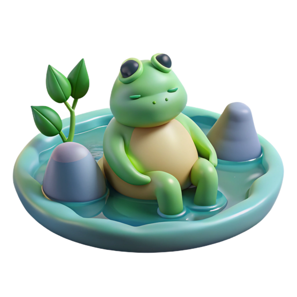 alluring avant garde A serene kappa relaxing in a river, soft, diffused lighting, Japanese art style artisan png